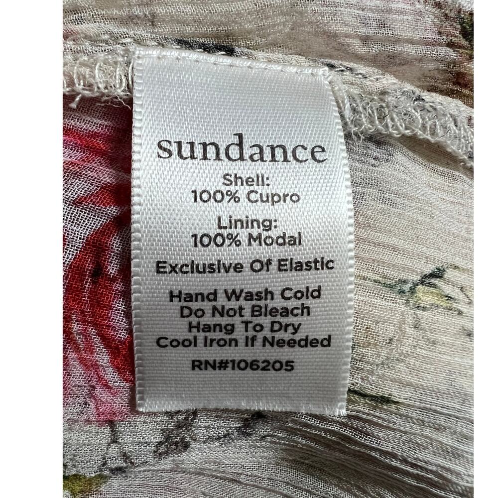 Sundance Small Amelia Floral Sheer Blouse Bohemian Ruffled Sleeves Button-up - Picture 12 of 13